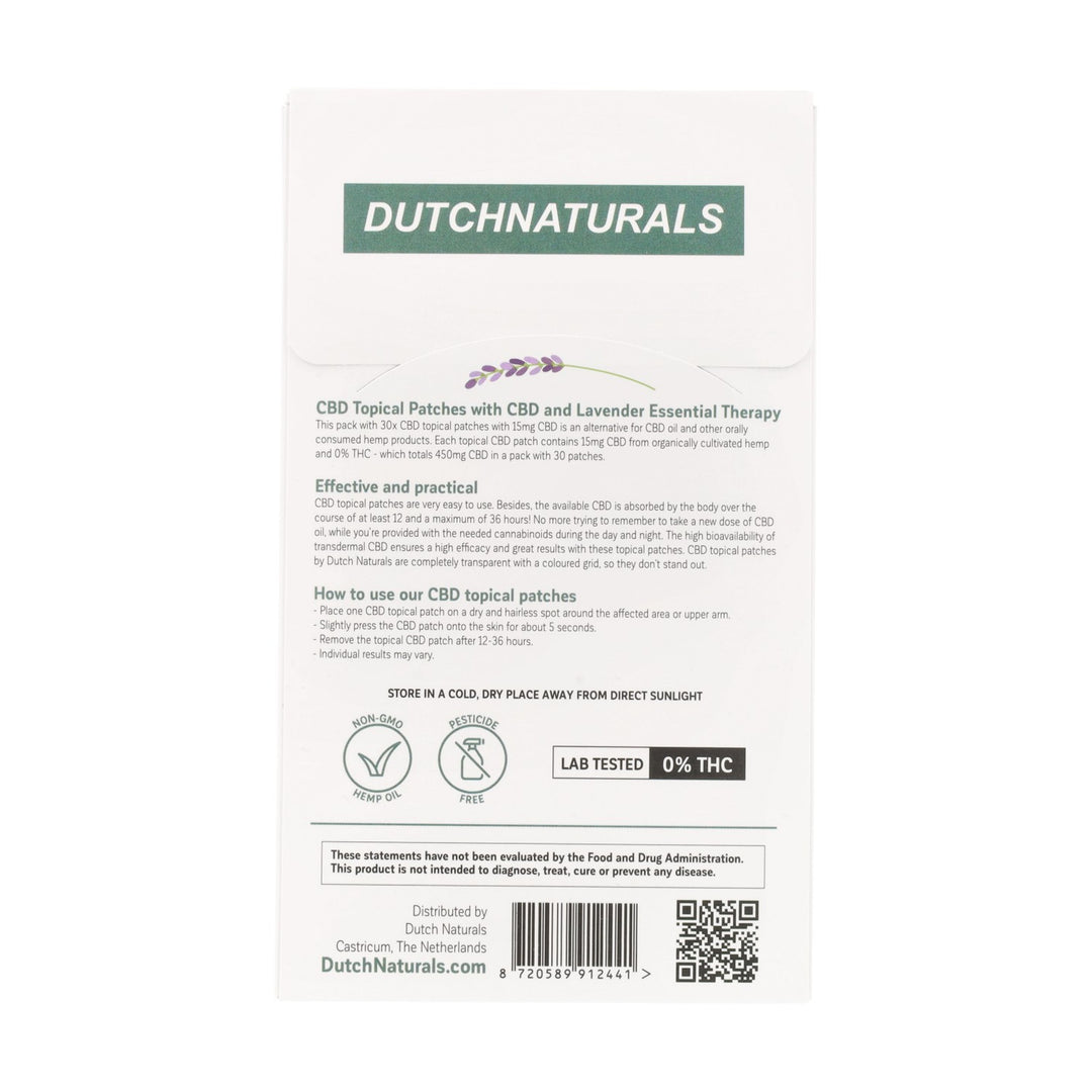 CBD Sleep Patches with Lavender - 30 x 15 mg