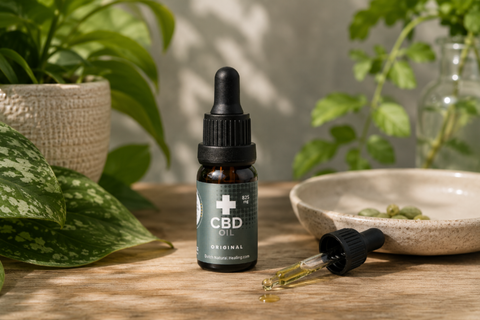 CBD oil with pipette