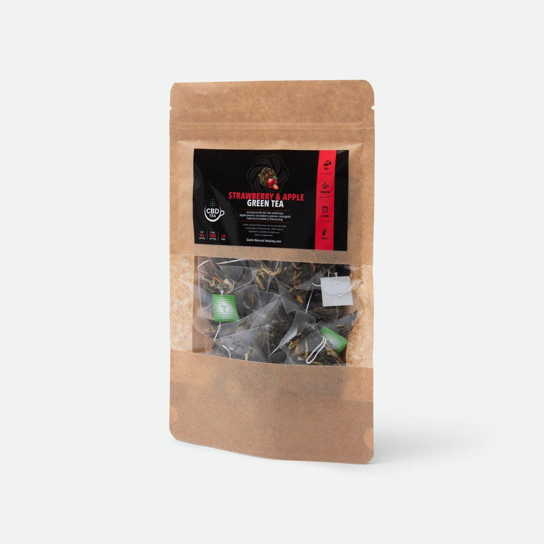 Thé Vert Fraise & Pomme au CBD - (20 x 5mg)