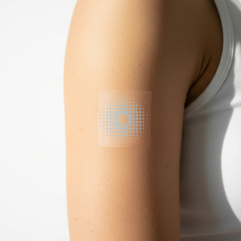 Transparent adhesive CBD sleep patch