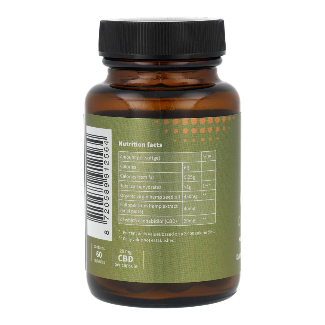 CBD Capsules - Full Spectrum - 60 x 20 mg