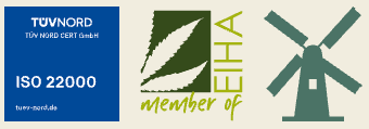 TÜV NORD ISO 22000, EIH member en Dutch Natural Healing